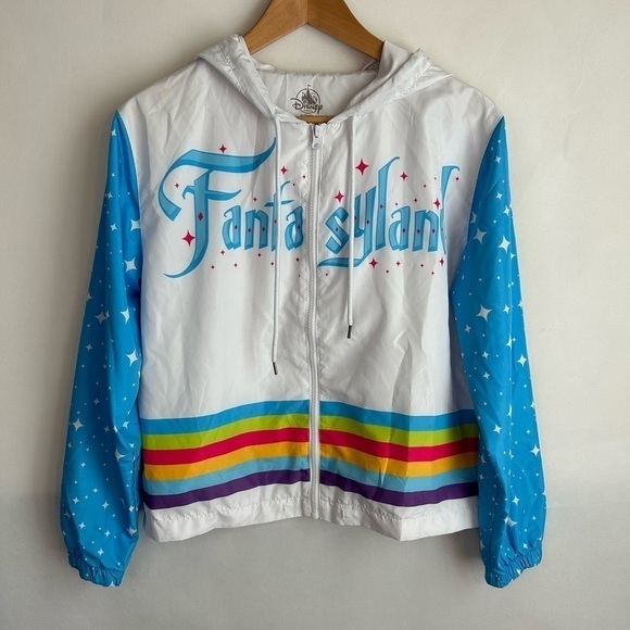 Disney Parks Magic Kingdom Fantasyland Windbreaker Jacket Adult Small - Picture 1 of 5